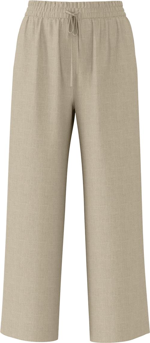 Selected Femme Slfvivagulia HW Long Linen Pant NO Kvinde Greige Hørbukser Regular Fit Str 38 - hos Magasin