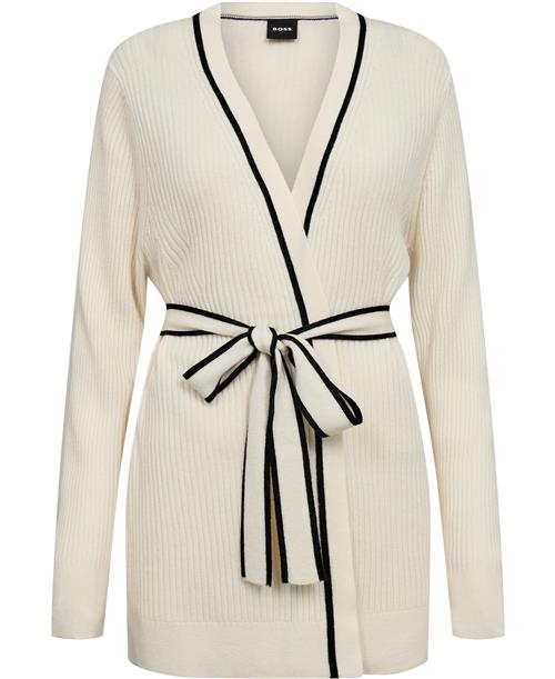 BOSS Ferinia Kvinde Open White Cardigans Str XS - hos Magasin