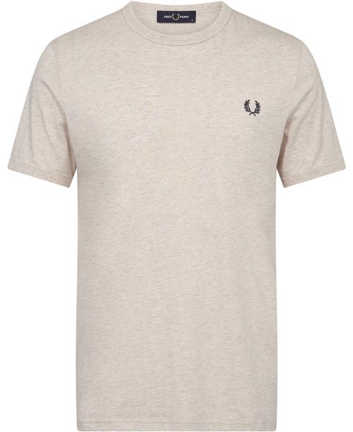 Se Fred Perry M3519 Mand Porridge Marl Kortærmede T-shirts Str M - Bomuld hos Magasin ved Magasin