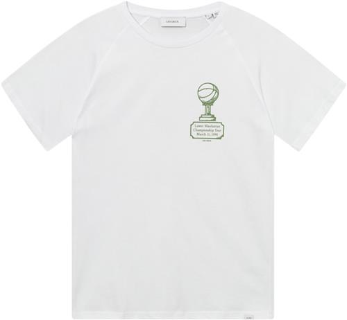 Les Deux Tournament Tshirt Mand White/vintage Green Kortærmede T-shirts Str M - hos Magasin