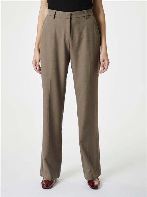 Neo Noir Alice Structure Pants Kvinde Khaki Bukser Med Lige Ben Str 44 - hos Magasin