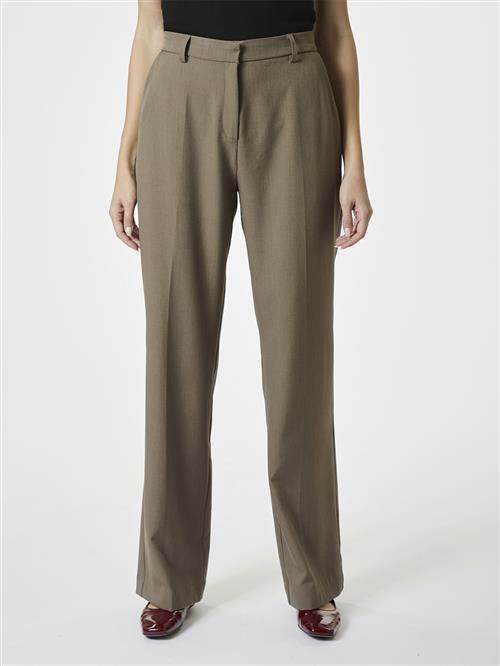 Neo Noir Alice Structure Pants Kvinde Khaki Bukser Med Lige Ben Str 34 - hos Magasin