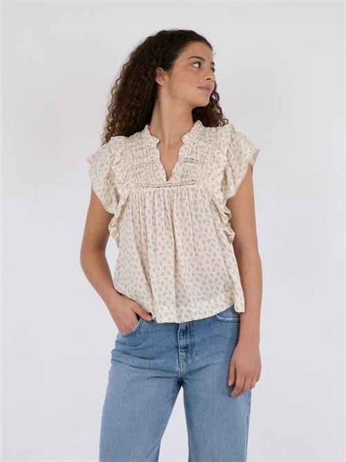 Se Neo Noir Jayla Basic Blossom Top Kvinde Creme Toppe Str 40 - hos Magasin ved Magasin