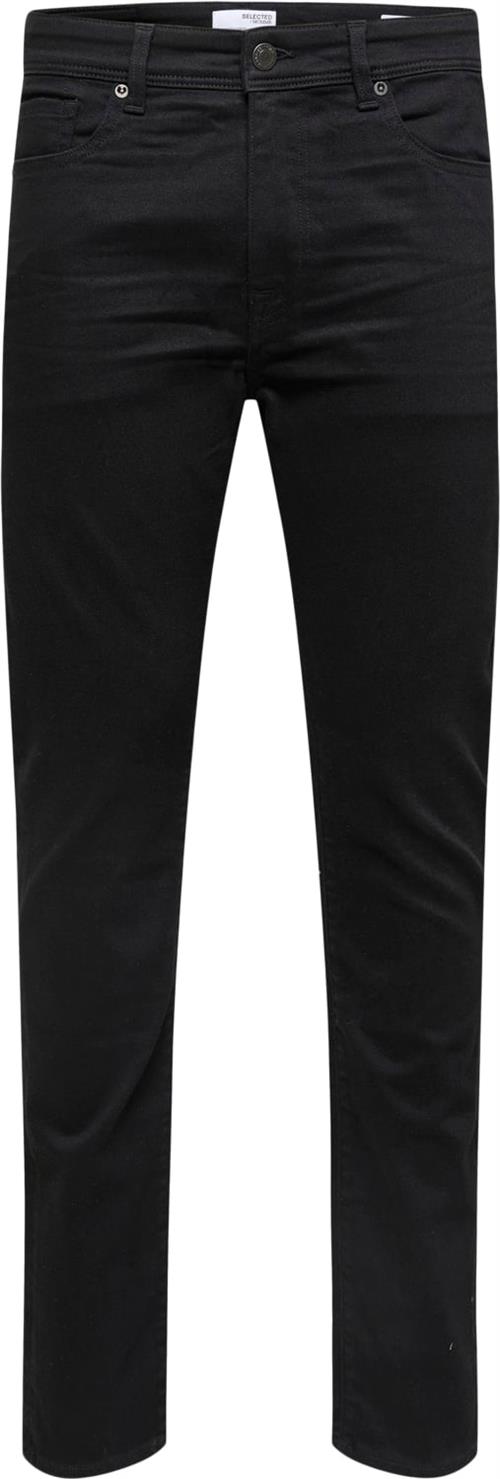 Selected Homme Slhslimleon 24001 Black ST Jeans W Mand Black Denim Jeans Str "31/""34" - hos Magasin