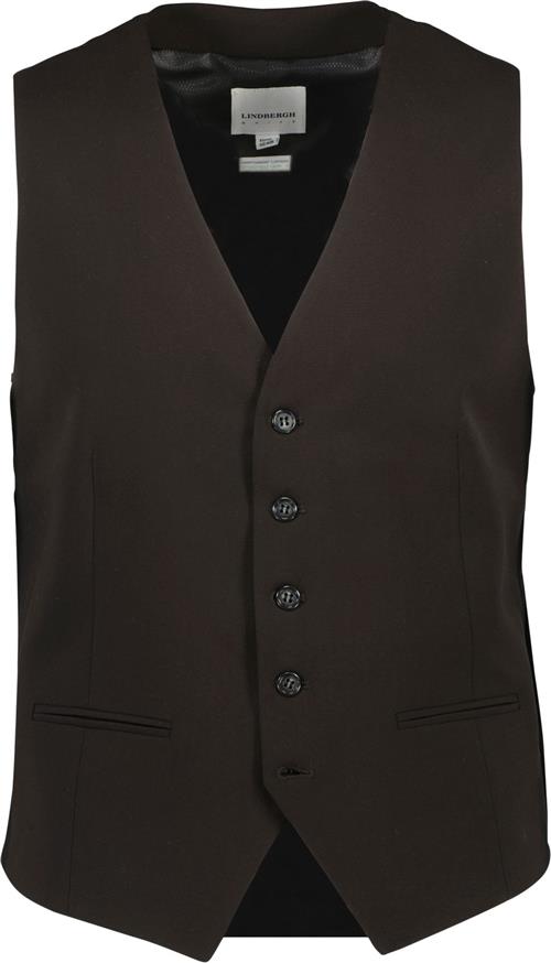 Lindbergh Mens Waistcoat for Suit Mand Sort Veste Str 56 - hos Magasin