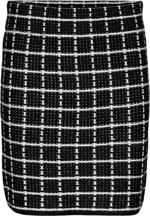 Vero Moda Vmkia NW Mini Skirt CO BOO Kvinde Black/w. Birch Korte Nederdele Str S - hos Magasin