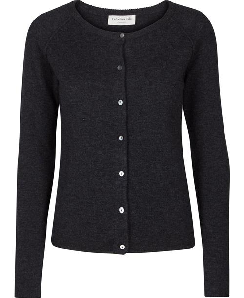 Rosemunde Cashmere Cardigan ls Kvinde Mørkegrå Cardigans Str S Cashmere - hos Magasin