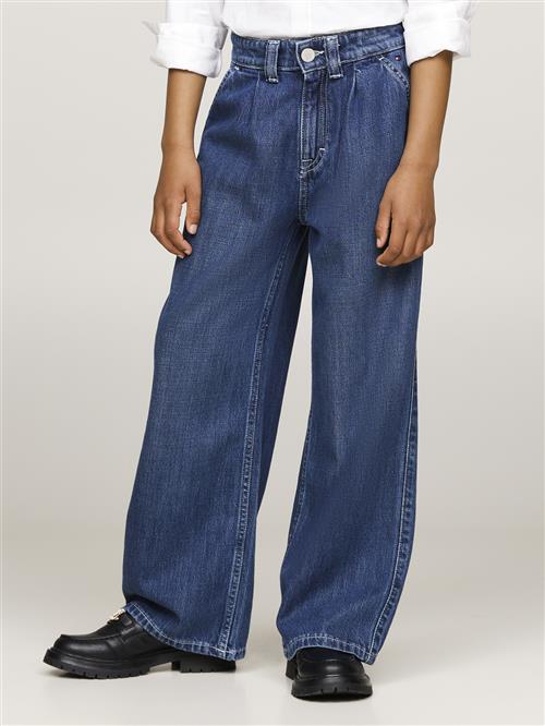 Tommy Hilfiger Mabel Pleats MID Blue Wash Str 8 - Darkusedlyocell Jeans hos Magasin