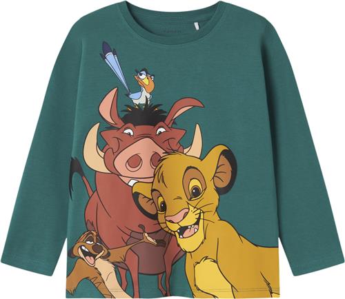 Name It Nmmjoost Lionking LS TOP WDI Str 92 - Antique Green Langærmede T-shirts hos Magasin