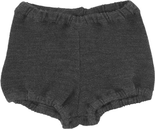 Se Konges Sløjd Krystal Wool Knit Bloomers Dark Grey Melange 56/62 Str 56/62 - Dark Grey Melange Shorts & Bloomers hos Magasin ved Magasin