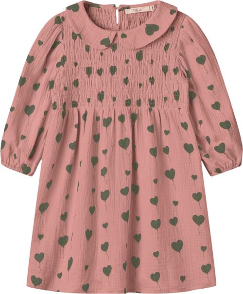 Fliink Love LS Dress Str 2Y/92 - Ash Rose Aop Kjoler hos Magasin