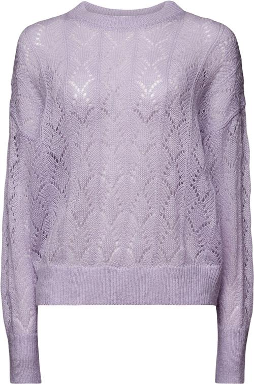 Esprit moh Blend Solid Kvinde Lavender Sweaters Str XS - hos Magasin