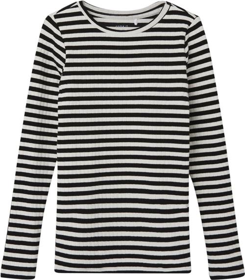 Name It Nkfsuraja XSL LS TOP Noos Str 146/152 - Black/stripe Bluser hos Magasin