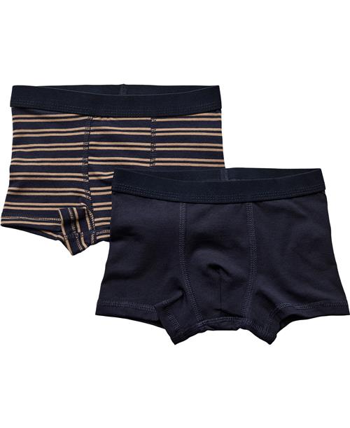 Se BAKITO by Magasin Du Nord Collection BAKITO by Magasin Boys Boxers 2pack Str 4 Navy Blazer / Cartouche Stripe Underbukser Bomuld ved Magasin