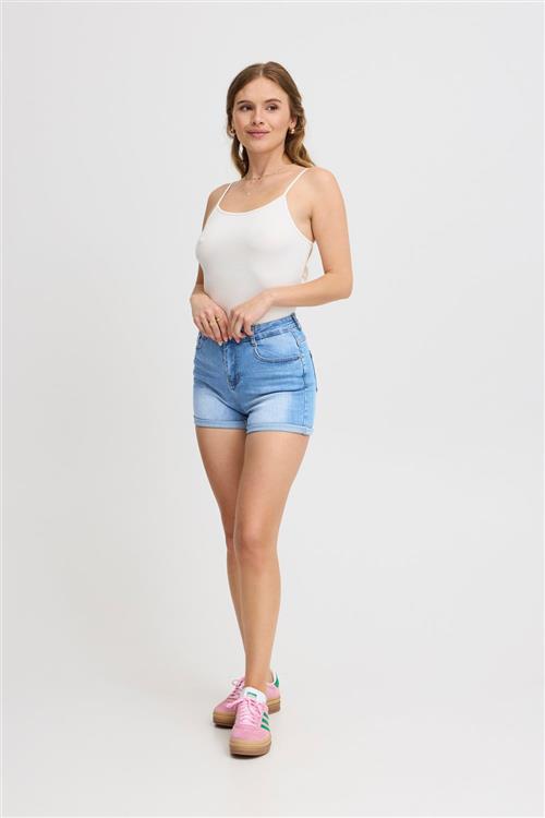 Sorbet Sbtrust Denim Shorts Kvinde Mid Blue Denim Denim Shorts Str S Denim - hos Magasin