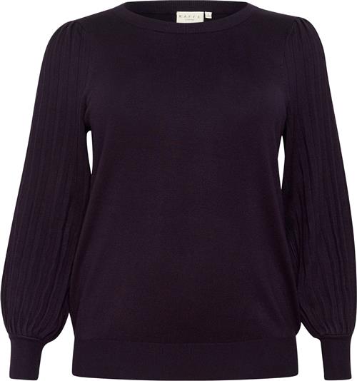 Se Kaffe Curve Kcloni Knit Pullover Kvinde Dawn Purple Sweaters Str L - hos Magasin ved Magasin