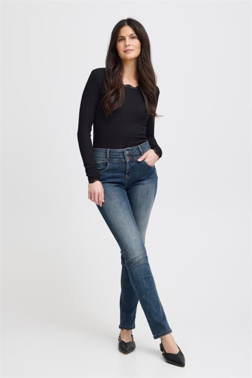 Se Fransa Zomal 2 Jeans Denim Kvinde (Noos) Metro Blue Denim Skinny Jeans Regular Fit Str 40 Denim - hos Magasin ved Magasin