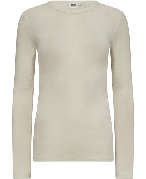 Se Magasin du Nord Collection Magasin Cilla 1 RWS Merino Wool Kvinde Cream Sweaters Str M Merino ved Magasin