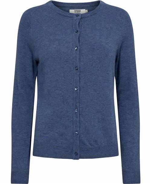 Magasin du Nord Collection Magasin Myrna 3 RWS Cardigan Lambswool Kvinde Blue Copenhagen Melange Cardigans Str XL Uld