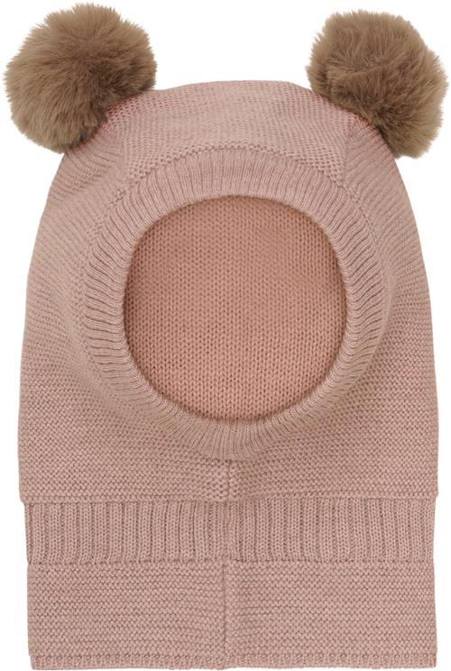 Huttelihut Balaclava Windstop w. Pompoms 52\2-4Y - Elefanthuer Merino Uld hos Magasin