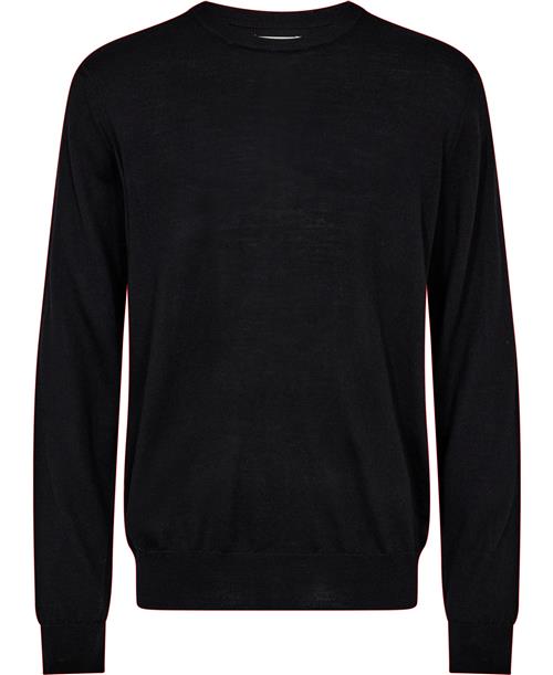 Se Magasin du Nord Collection Magasin Morgan 2 100% RWS Merino Wool Mand Black Sweaters Str XXL Merino ved Magasin