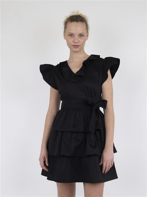 Se Neo Noir Lia Cotton Satin Dress Kvinde Black Toppe Str 42 - hos Magasin ved Magasin