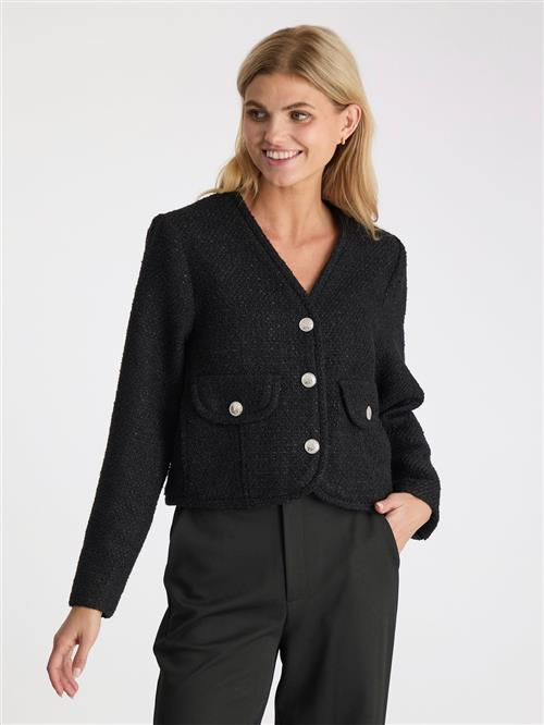 Neo Noir Manua Boucle Jacket Kvinde Black Overgangsjakker Str 40 - hos Magasin