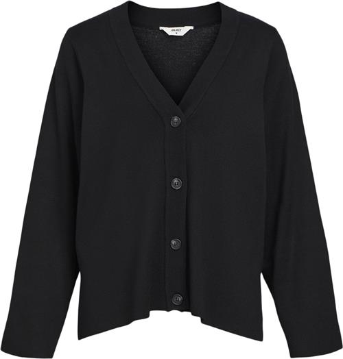 Se Object Objester L/S Cardigan Noos Kvinde Black Cardigans Regular Fit Str XS - hos Magasin ved Magasin