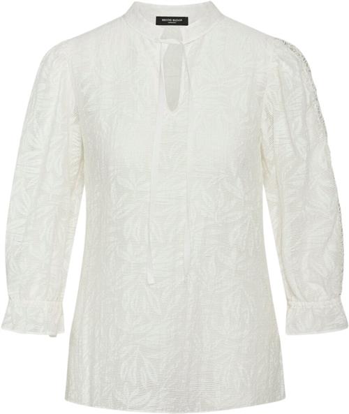 Bruuns Bazaar Maclurabbimiras Blouse Kvinde Snow White Langærmede Bluser Str 42 - Nylon hos Magasin