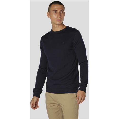 Clean Cut Copenhagen Merino Wool Crew Mand Navy Sweaters Str XXL Merino - hos Magasin