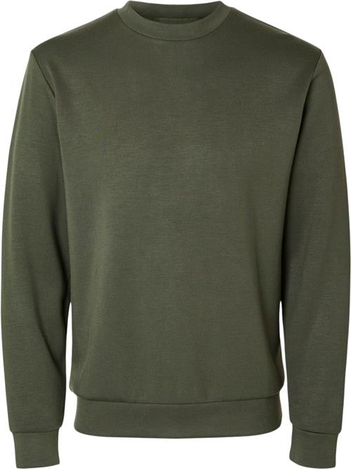 Selected Homme Slhemanuel Soft Crew Neck Sweat NOO Mand Forest Night Sweatshirts Str S - hos Magasin