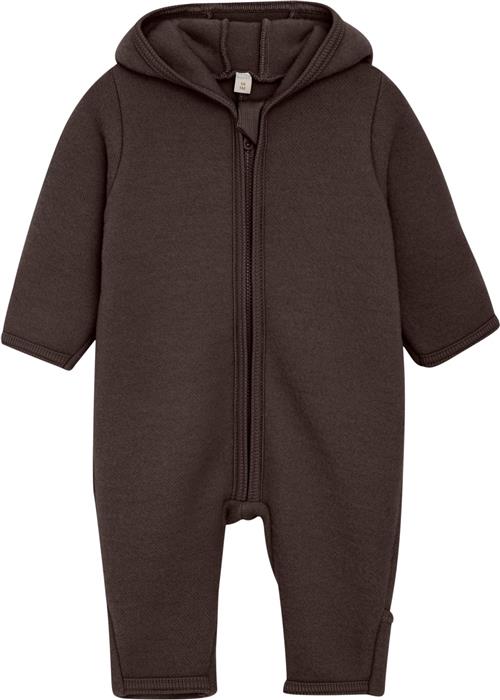 Se Huttelihut Pram Suit Ears Wool Fleece S Str 62 - Raisin Heldragter Merino Uld hos Magasin ved Magasin