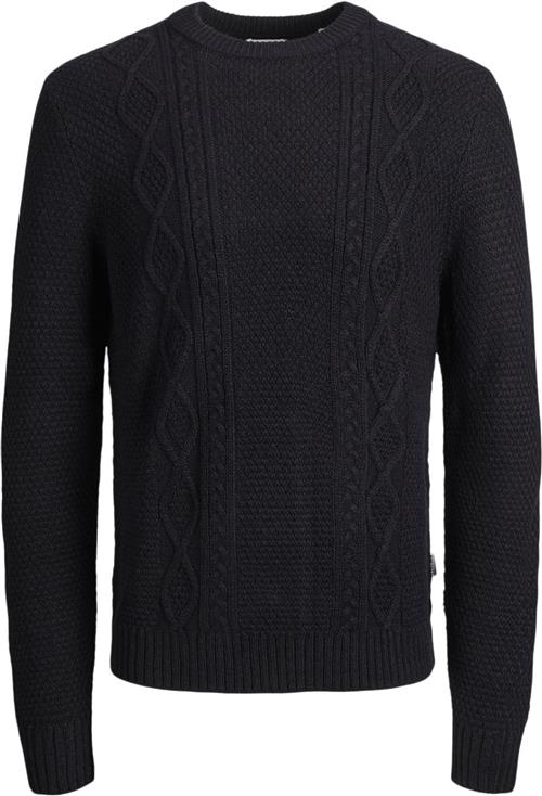 Se JJ-REBEL Jrebjosh Knit Crew Neck Mand Sort Sweaters Regular Fit Str L - hos Magasin ved Magasin