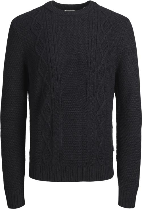 Se JJ-REBEL Jrebjosh Knit Crew Neck Mand Sort Sweaters Regular Fit Str XXL - hos Magasin ved Magasin