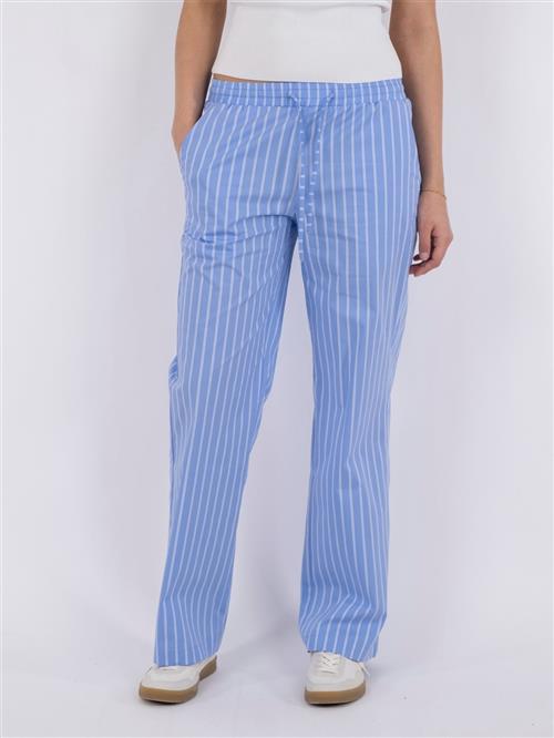 Neo Noir Sonar Double Stripe Pants Kvinde Light Blue Bukser Med Lige Ben Str 44 - hos Magasin