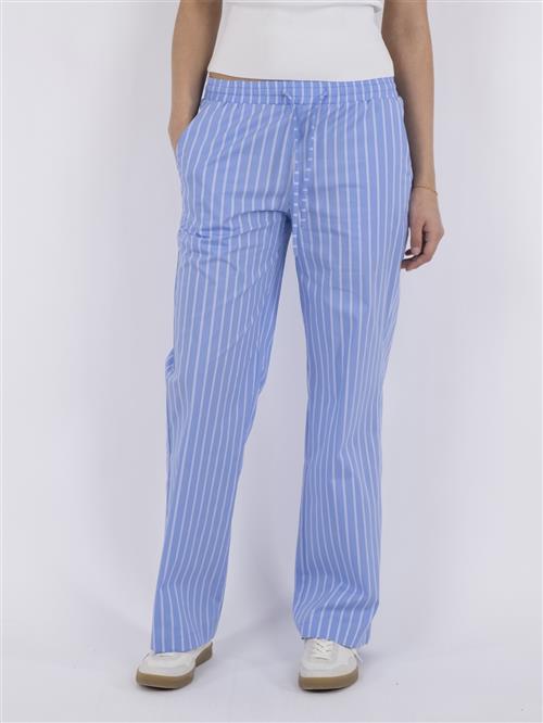 Neo Noir Sonar Double Stripe Pants Kvinde Light Blue Bukser Med Lige Ben Str 34 - hos Magasin