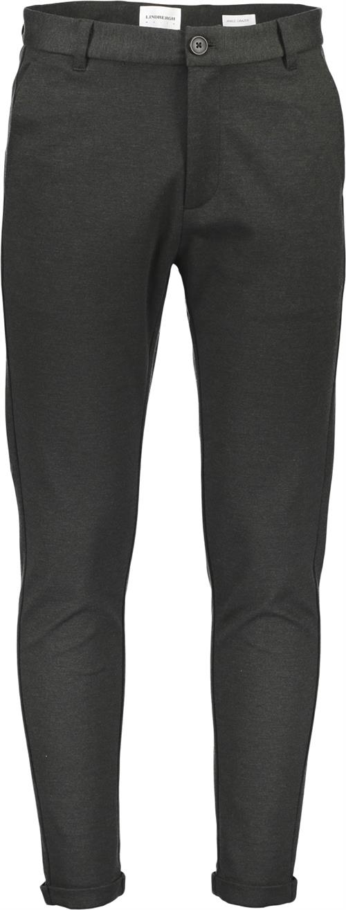 Se Lindbergh Superflex Knitted Cropped Pant Mand Army Mix Chinos Str XS - hos Magasin ved Magasin