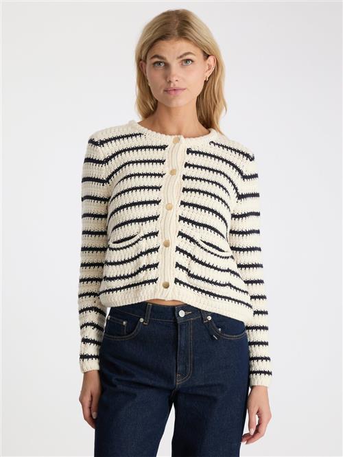 Neo Noir Paula Knit Cardigan Kvinde Navy Cardigans Str 40 - Bomuld hos Magasin