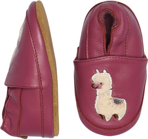 Melton Llama Leather Slippers Red Violet Hjemmesko Str 23/24 - Læder hos Magasin