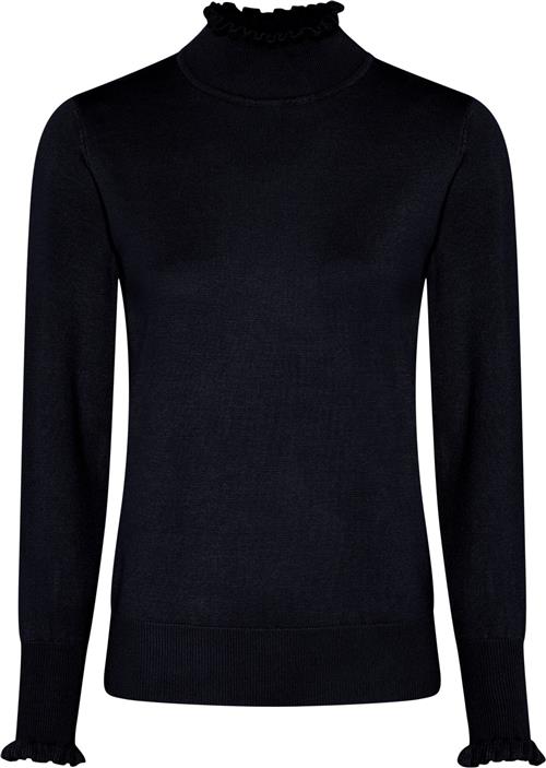 Micha Bbjumper_ BB Autumnviscoseknit Kvinde Navy Rullekraver Str L - hos Magasin