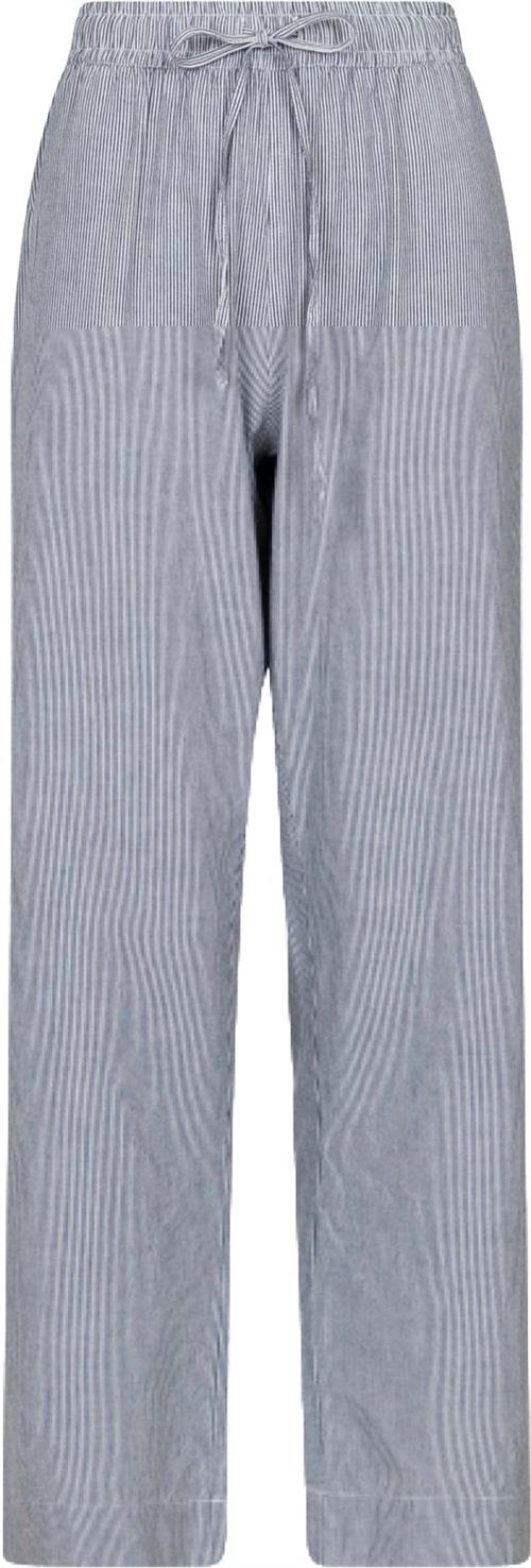 Neo Noir Sonar Mini Stripe Pants Kvinde Dark Navy Bukser Med Brede Ben Str 38 - hos Magasin