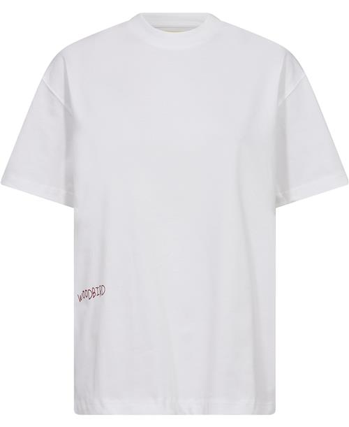 Woodbird Wbbalo Vase Tee Mand White-red Kortærmede T-shirts Casual Fit Str S - Bomuld hos Magasin