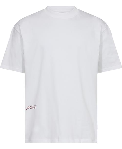 Se Woodbird Wbbaine Vase Tee Mand White-red Kortærmede T-shirts Casual Fit Str M - Bomuld hos Magasin ved Magasin