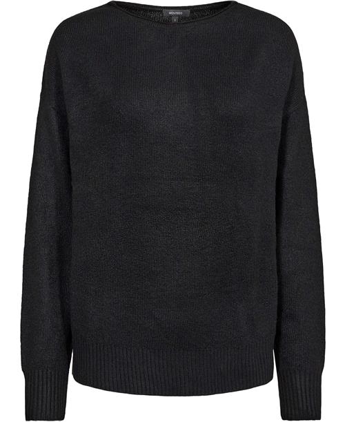 Montego Khairy O-N Uni Kvinde Black Sweaters Str 40 - hos Magasin