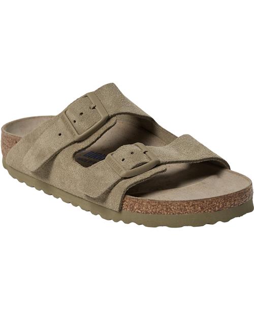 Se Birkenstock Arizona SFB Leve Faded Khaki Kvinde Faded Khaki Flade Sandaler Str 42 - hos Magasin ved Magasin