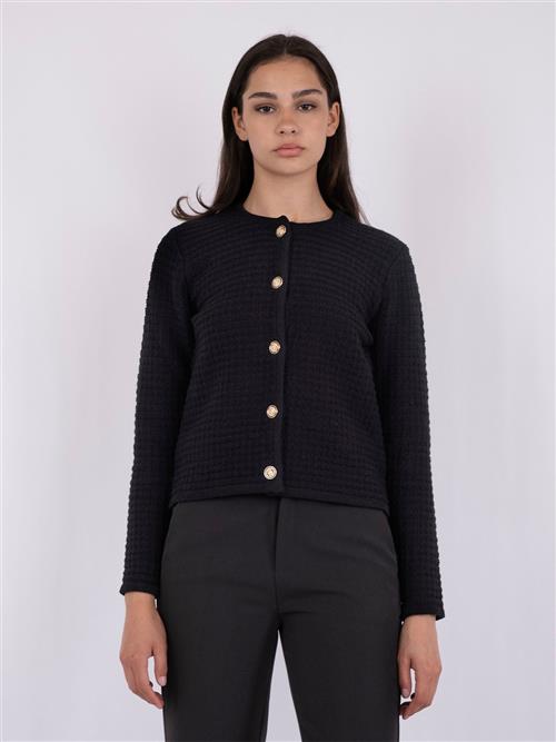 Neo Noir Limone Knit Jacket Kvinde Black Overgangsjakker Str 34 - hos Magasin