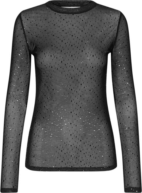 Se A-VIEW Silke Foil Blouse Kvinde Black Langærmede Bluser Str 42 Silke - hos Magasin ved Magasin