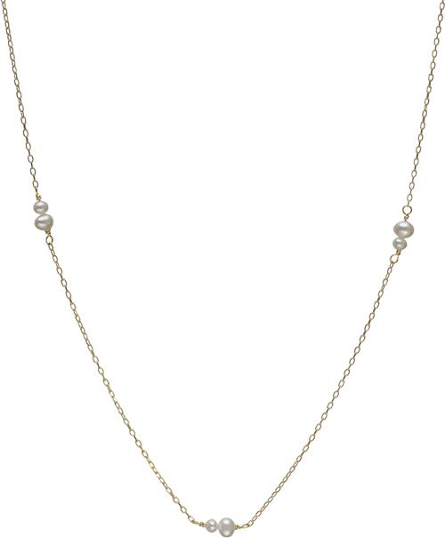 Se BeChristensen Eileen Pearl Necklace Gold 38+5cm - Perlehalskæder hos Magasin ved Magasin