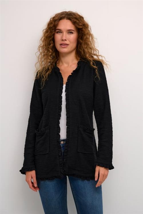 Se Cream Crmellie Cardigan Kvinde Pitch Black Blazere Str XS - hos Magasin ved Magasin