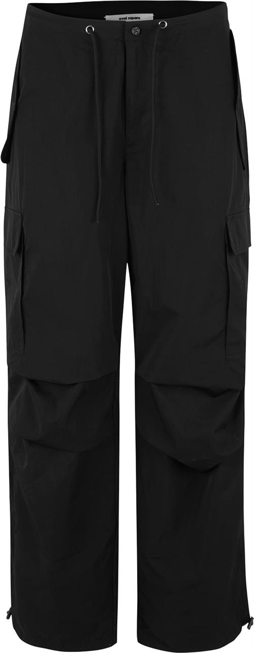 Oval Square Oscash Cargo Pants Kvinde Black Bukser Med Lige Ben Str L - Polyester hos Magasin